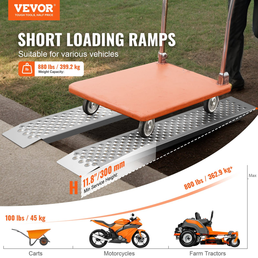 Aluminum Loading Ramps 47.2 x 8.5 in, 880 lb Capacity, 2 Pack – image 7