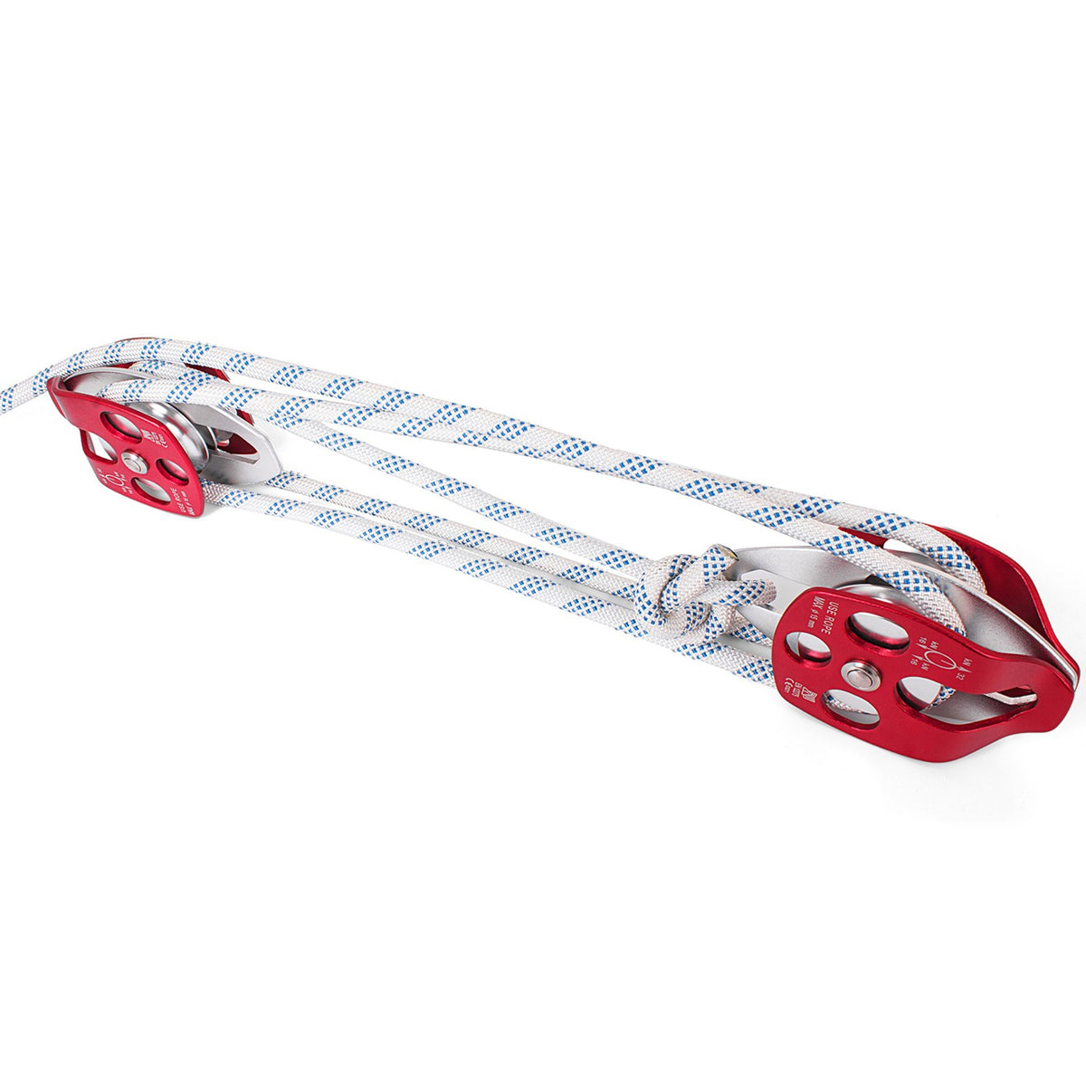 Twin Sheave Block and Tackle with 200 ft Braided Rope, 7700 lb – image 7