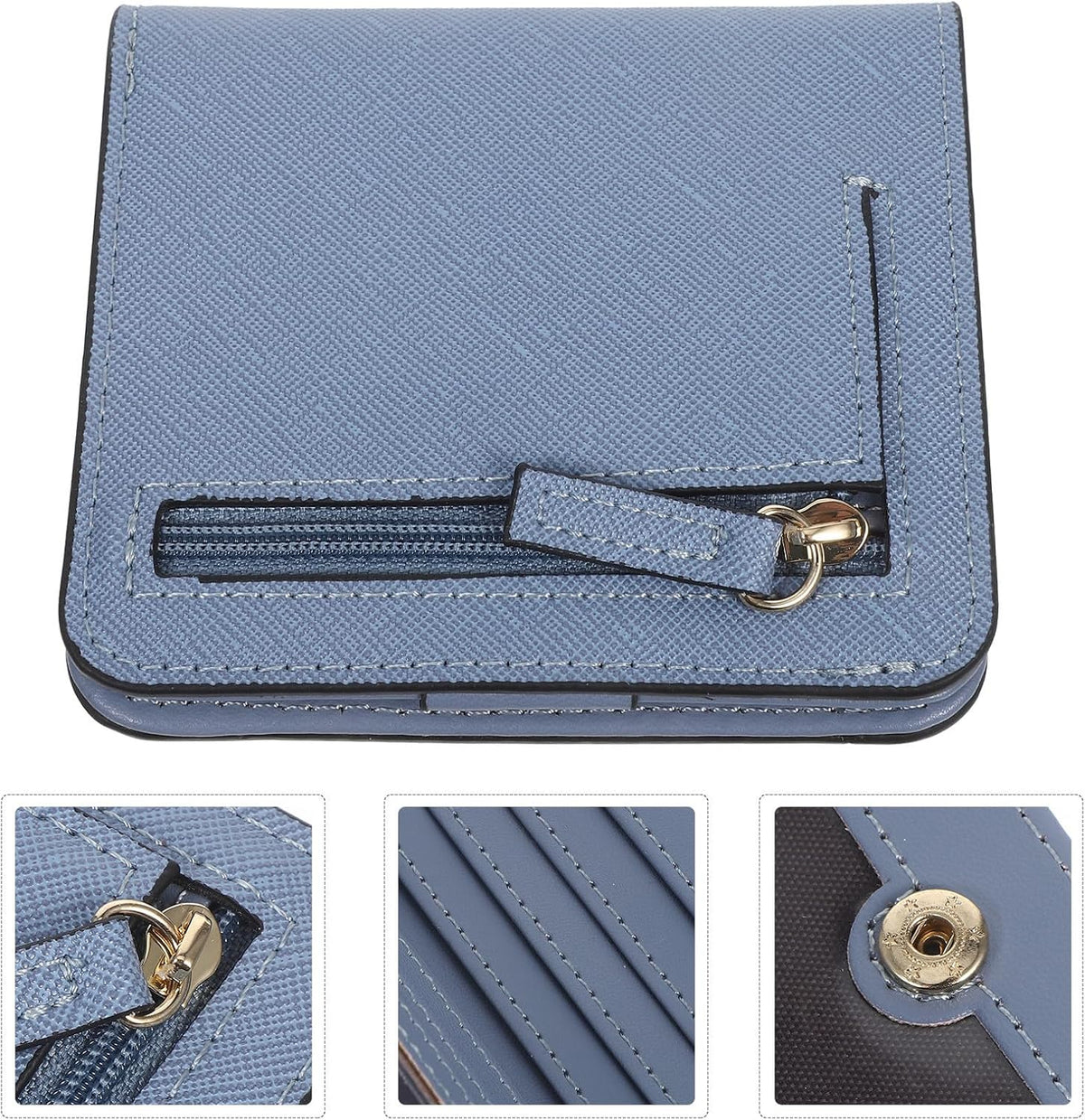 Slim Wallet for Women, Ultra Thin PU Leather Card Wallet – image 7