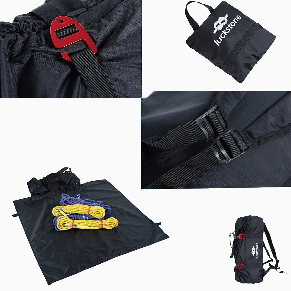 Climbing Rope Bag with Ground Tarp, Foldable Rope Carry Backpack – image 6