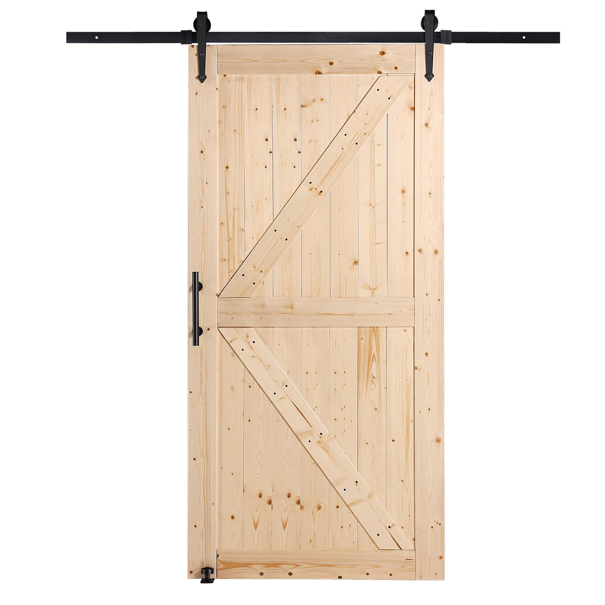 42 x 84 in Wood Sliding Barn Door with Hardware Kit – image 1