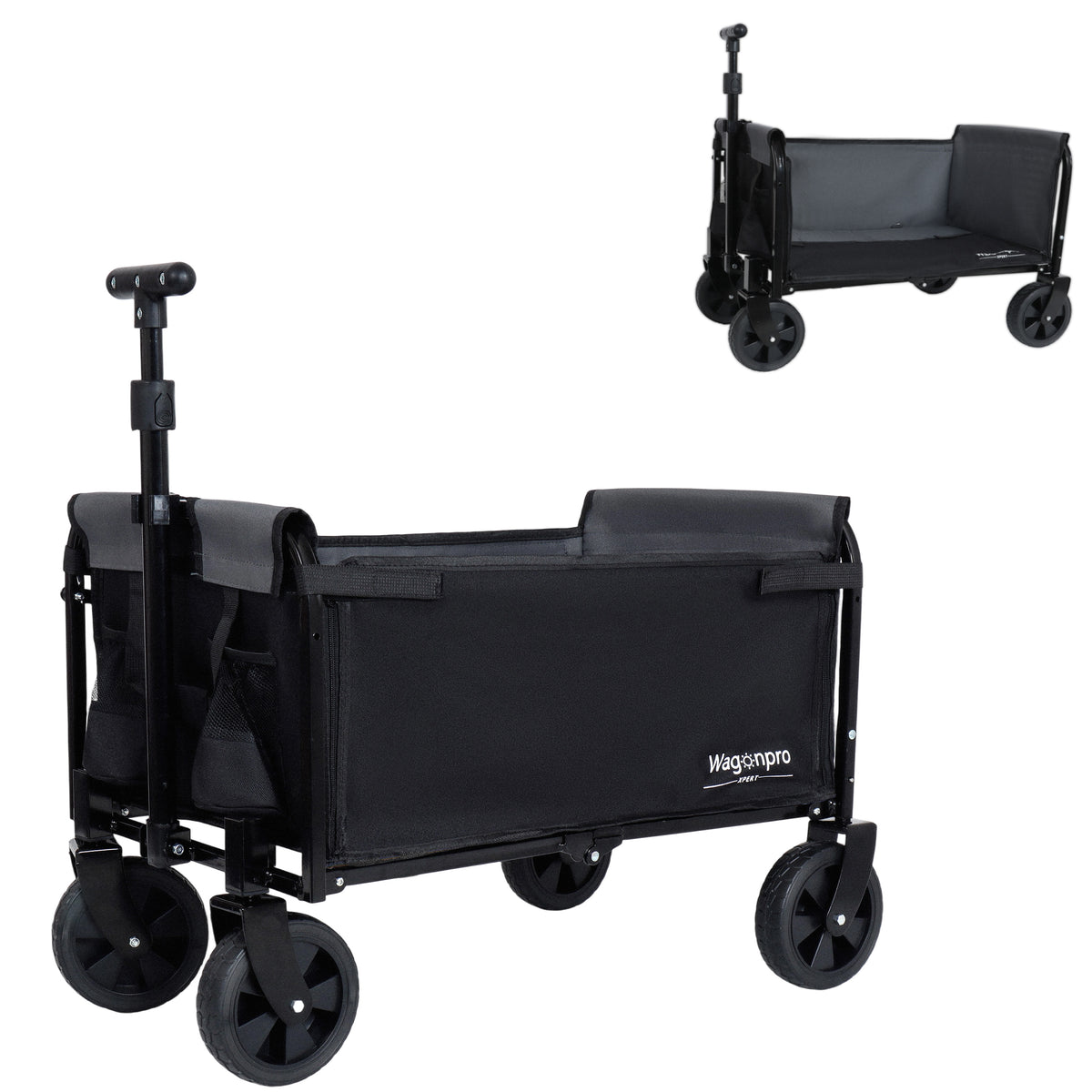 Convertible Folding Camping Wagon with Bench Seat and Storage – image 2