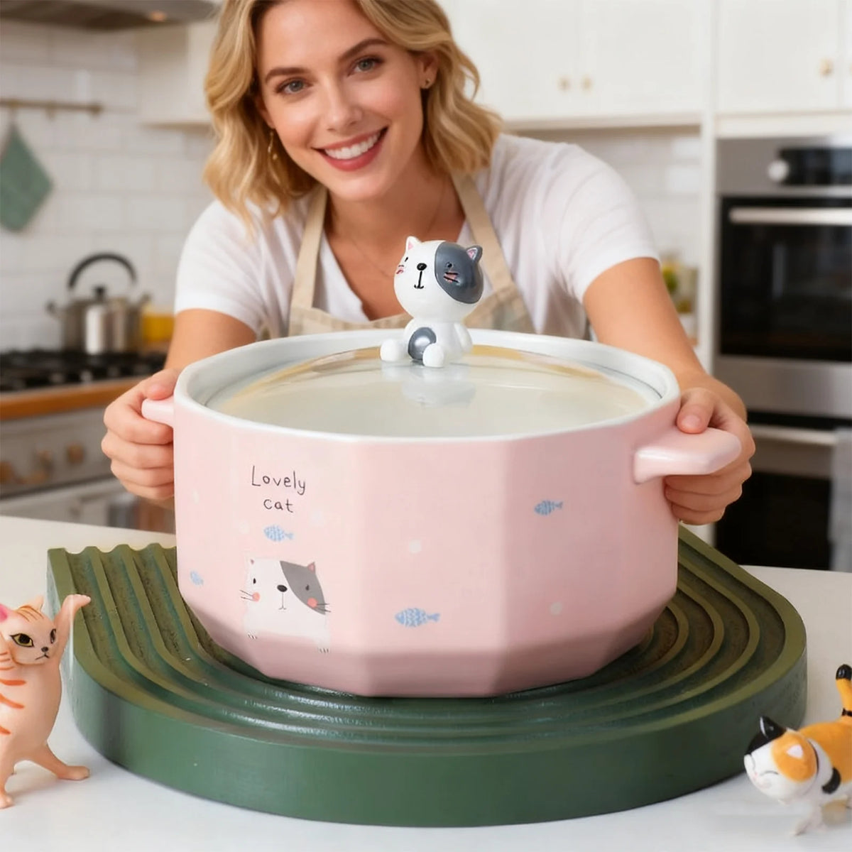 Noodle Bowl with Cat Design, 850 ml Ramen and Soup Bowl – image 5