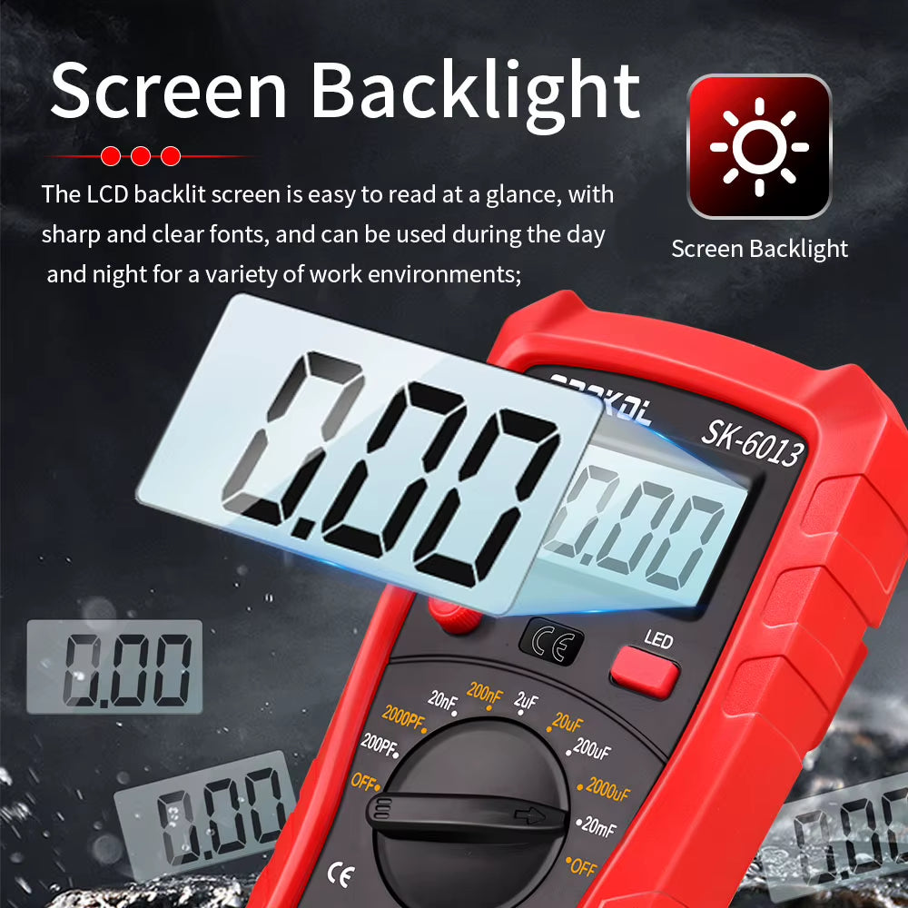 HVAC Capacitor Tester Digital Capacitance Meter 200pF-20000uF – image 5