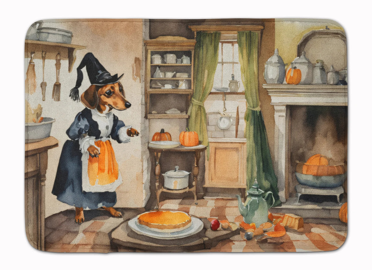 Dachshund Fall Pumpkins Memory Foam Kitchen Mat