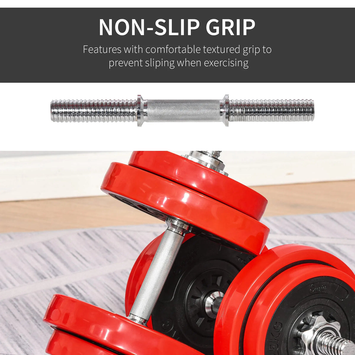 Adjustable Dumbbell Barbell Set – 44 lb 2-in-1 Home Gym Weights – image 6