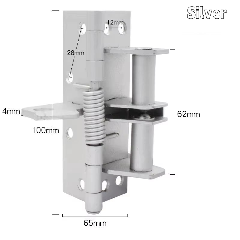 Self Closing Hidden Door Hinge 3-In-1 - Heavy Duty Automatic Door Closer with 90 Degree Stop