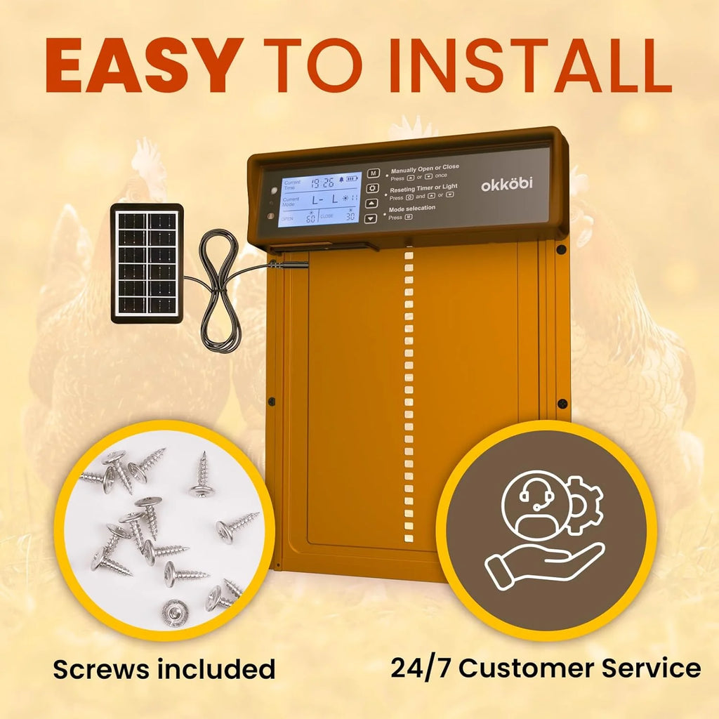 Automatic Chicken Coop Door, Solar Powered with Timer & Light Sensor – image 6