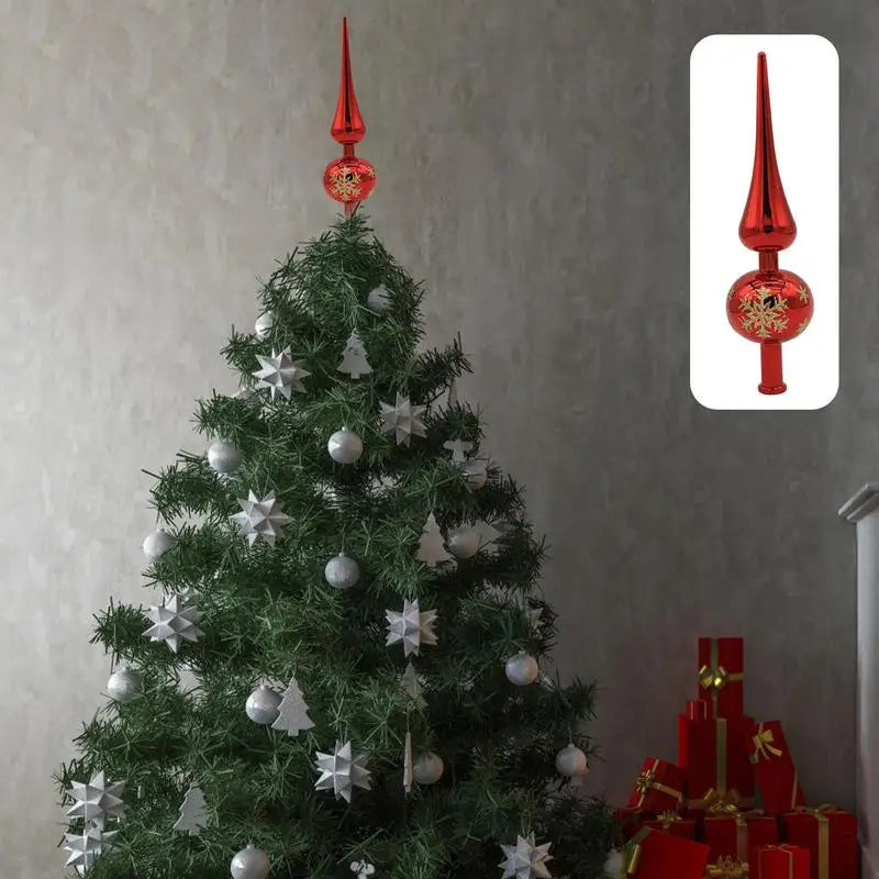 Christmas Tree Topper Finial - Metallic Tree Top Decoration – image 3