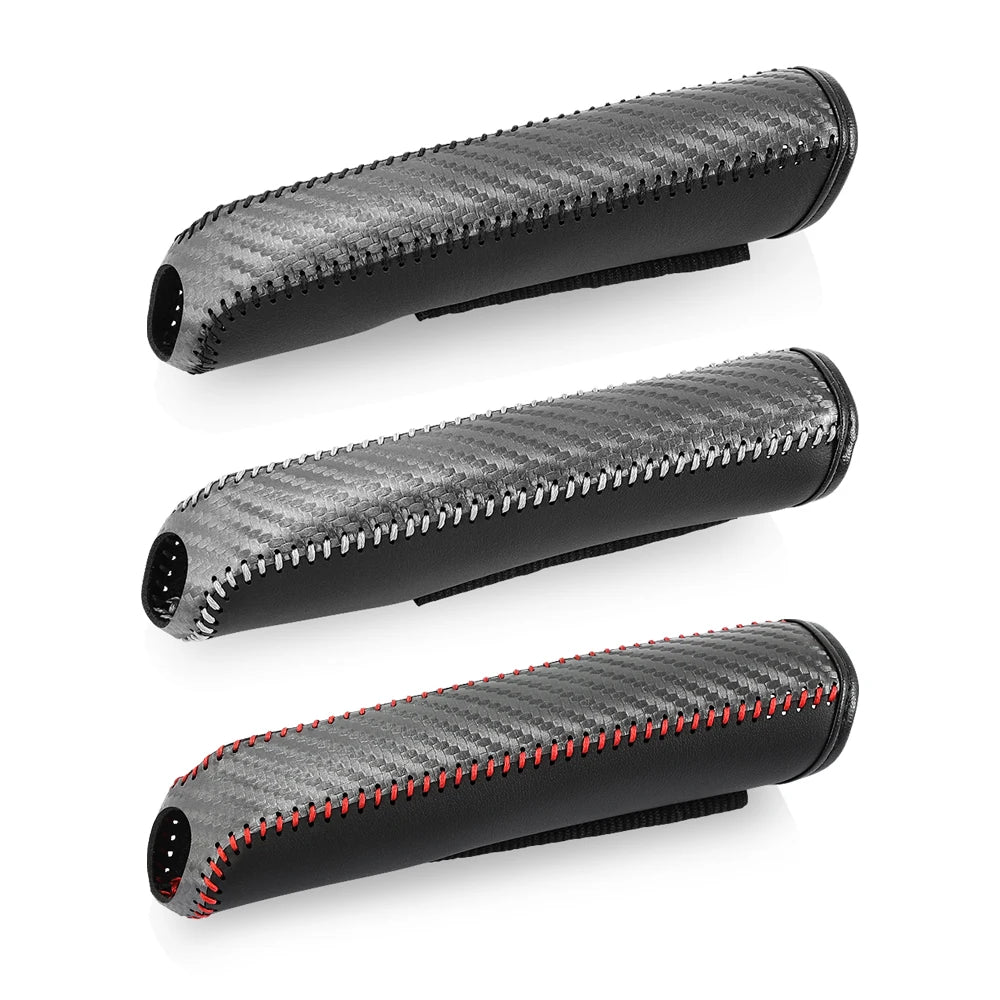 Handbrake Cover – Carbon Fiber Pattern PU Leather Sleeve – image 2
