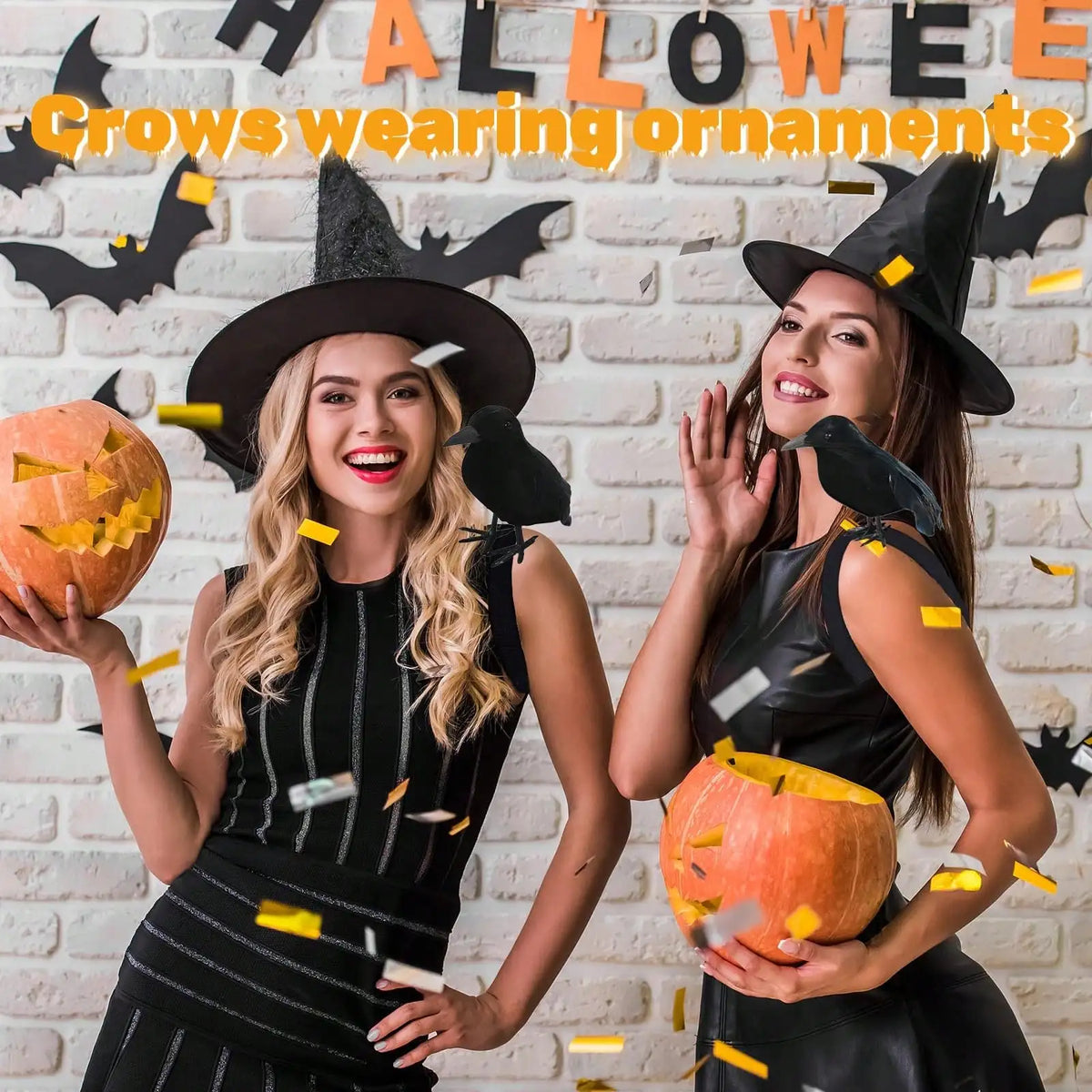 Realistic Halloween Crow Decoration – image 3
