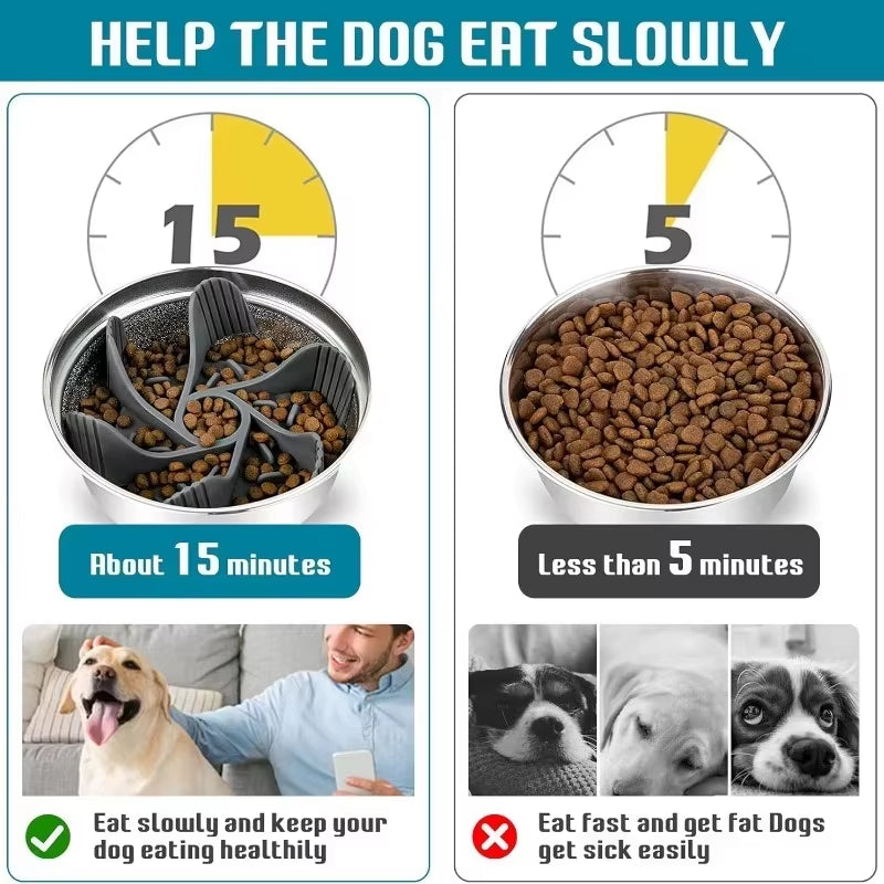 Slow Feeder Bowl Insert - Silicone Suction Cup Maze for Dog Bowls – image 3