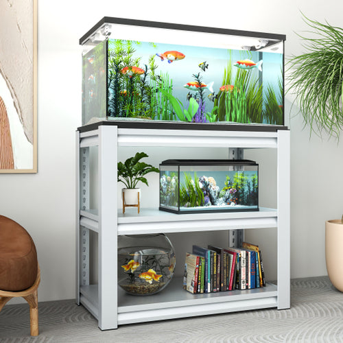 20-30 Gallon Metal Aquarium Stand, 3-Tier Adjustable Fish Tank Rack – image 2