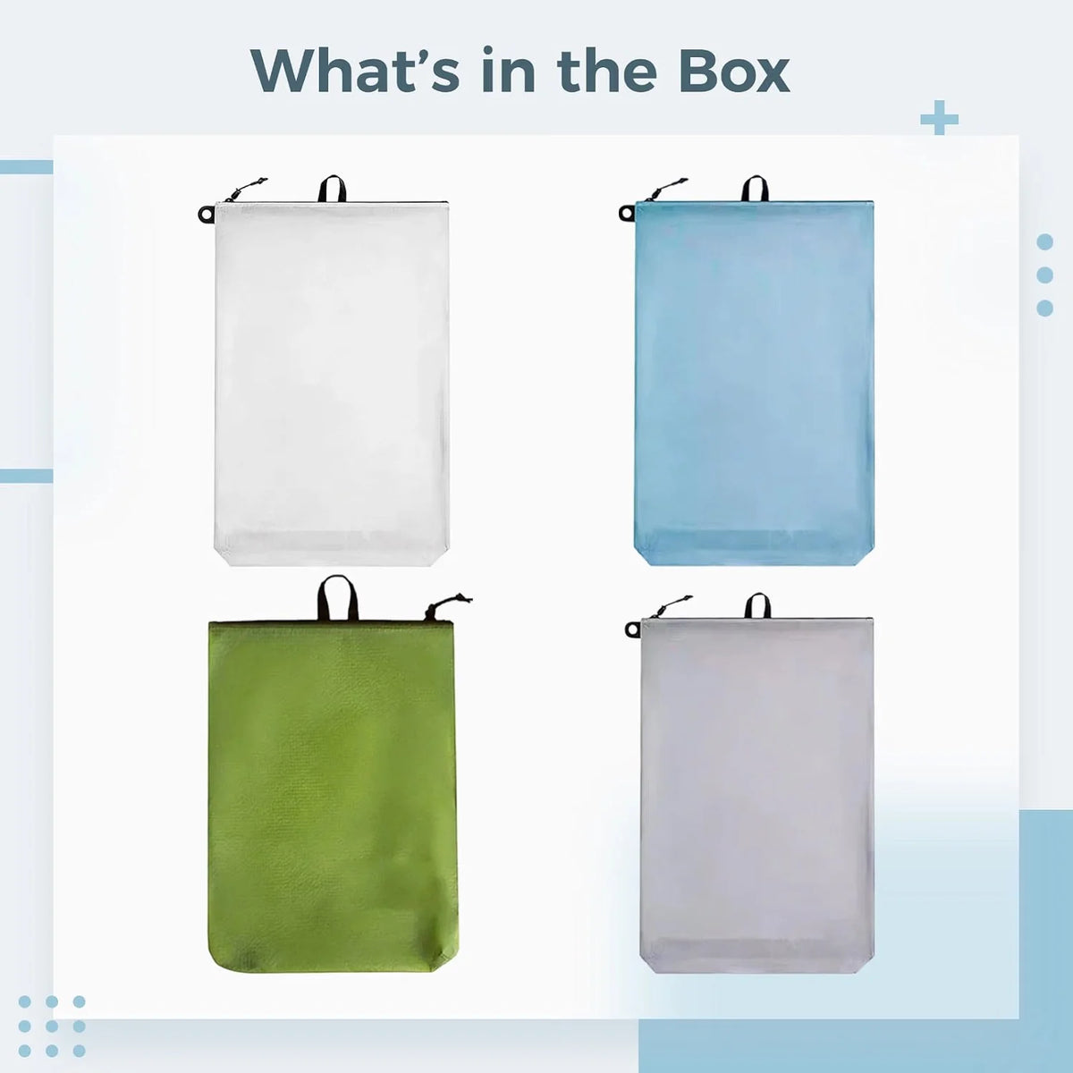 Packing Organizer Set 4-Piece, Waterproof Nylon Travel Pouches – image 2