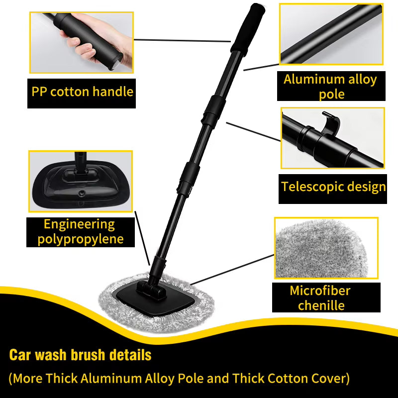 Car Wash Brush Mop – Telescoping Handle 60–112 cm – image 5