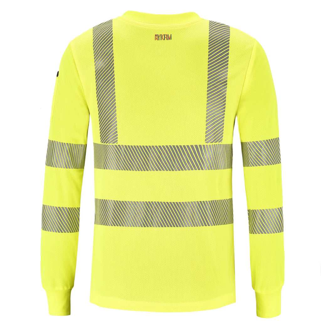 Workwear Hi-Vis Long Sleeve Safety Shirt with Reflective Tape – image 7