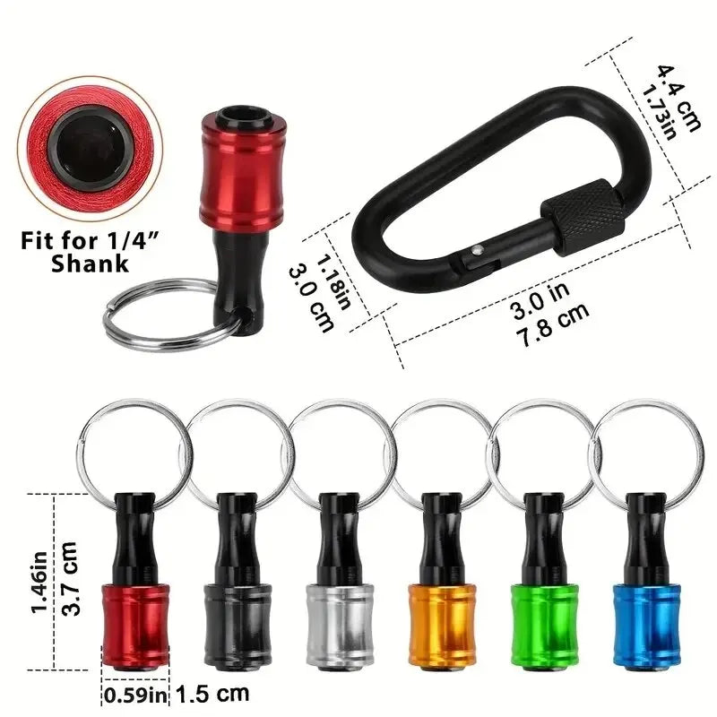 Bit Holder Keychain – 6-Pack 1/4 in Hex Extension Bars – image 4