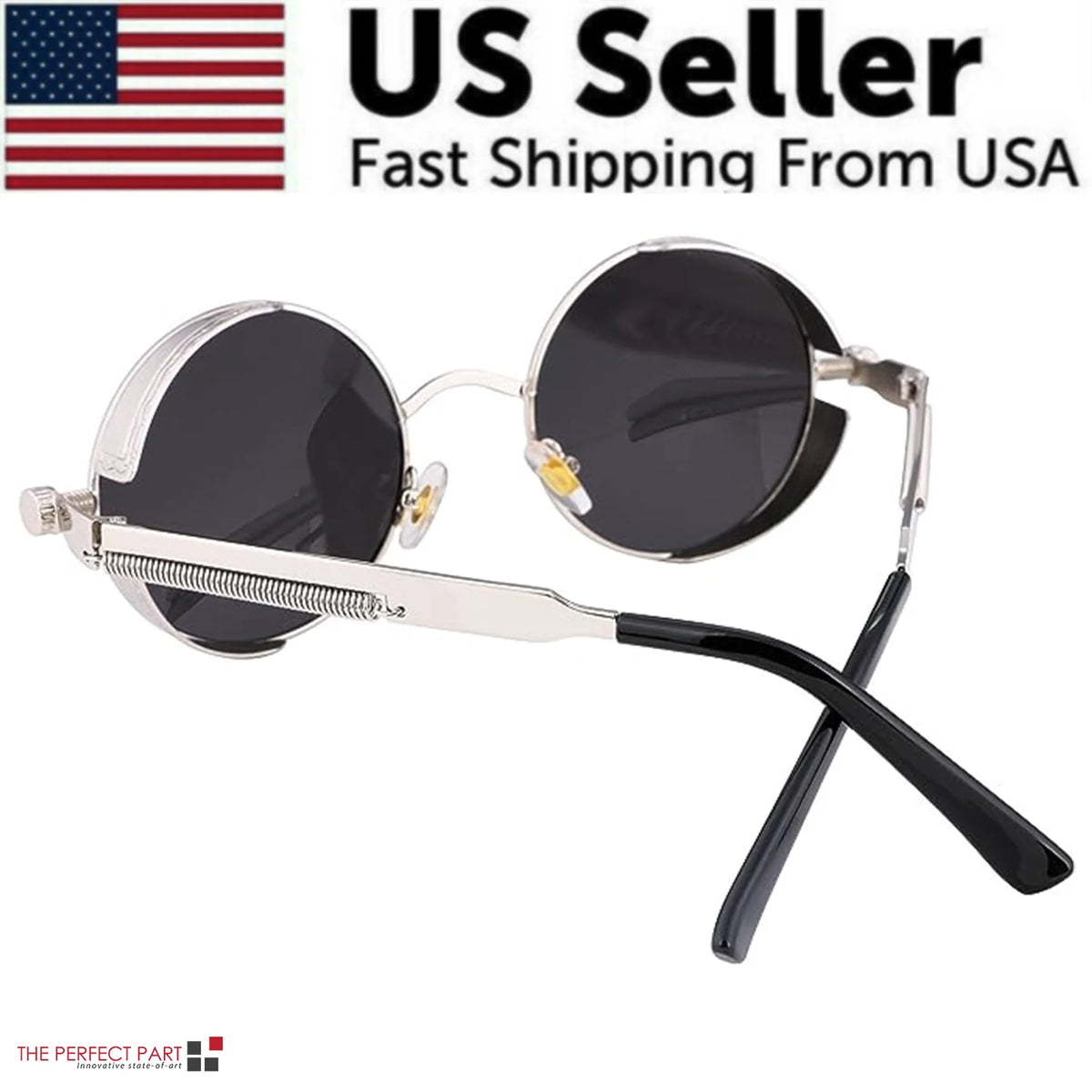 Round Sunglasses – Polarized Retro Metal Frame, UV400 – image 16