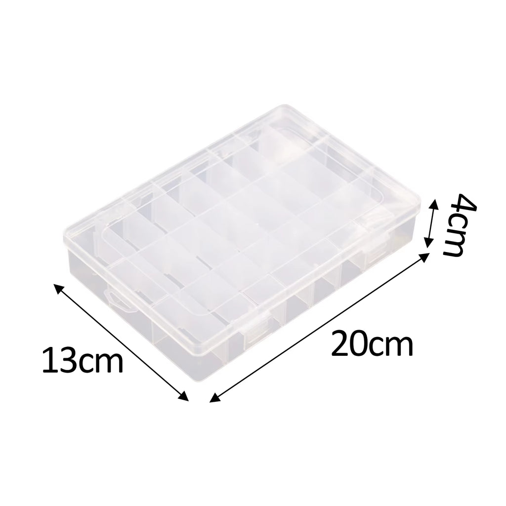 Thread Spool Storage Box with Adjustable Dividers, 24 or 36 Grids