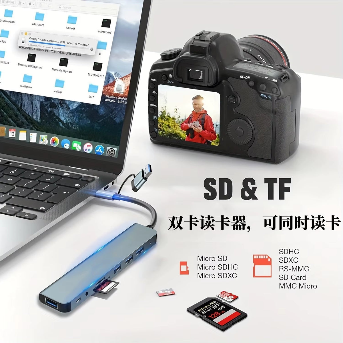 8-in-1 USB-C Hub with 4K HDMI, USB 3.0 and SD Card Reader – image 4