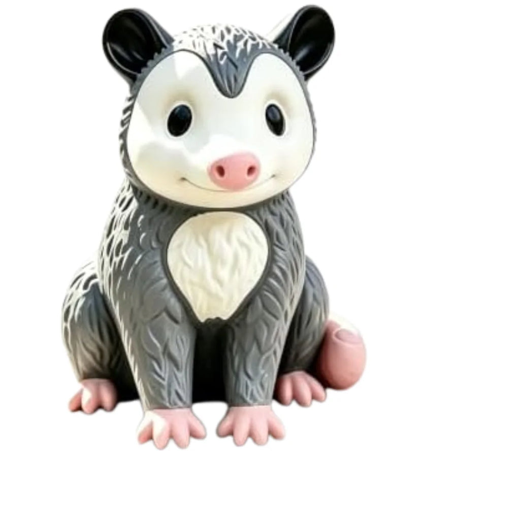 Opossum Porch Statue, Cute 3D Printed Possum Figurine