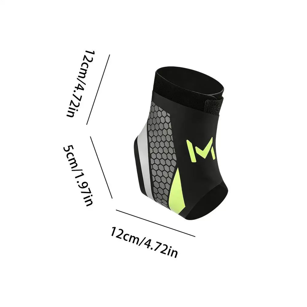 Ankle Compression Sleeve with Strap, Breathable Sports Brace