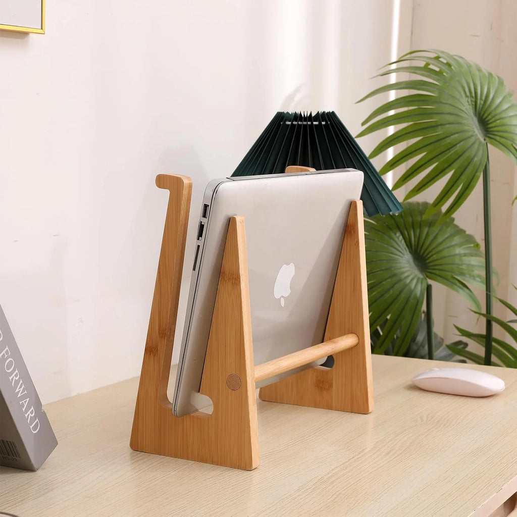 Bamboo Laptop Stand, Vertical and Riser 2-in-1 – image 2