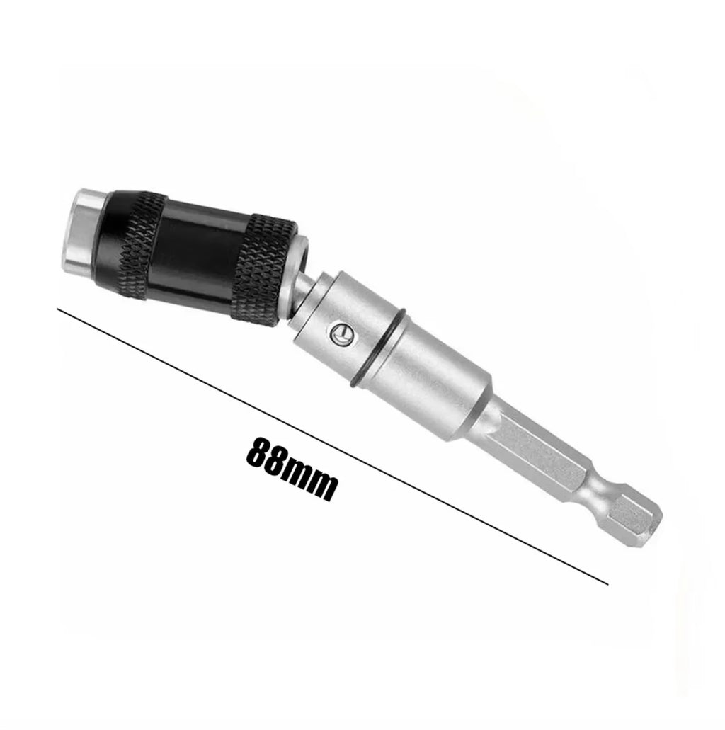 Pivoting Magnetic Bit Holder - 1/4 Inch Hex Quick Release Drill Extension