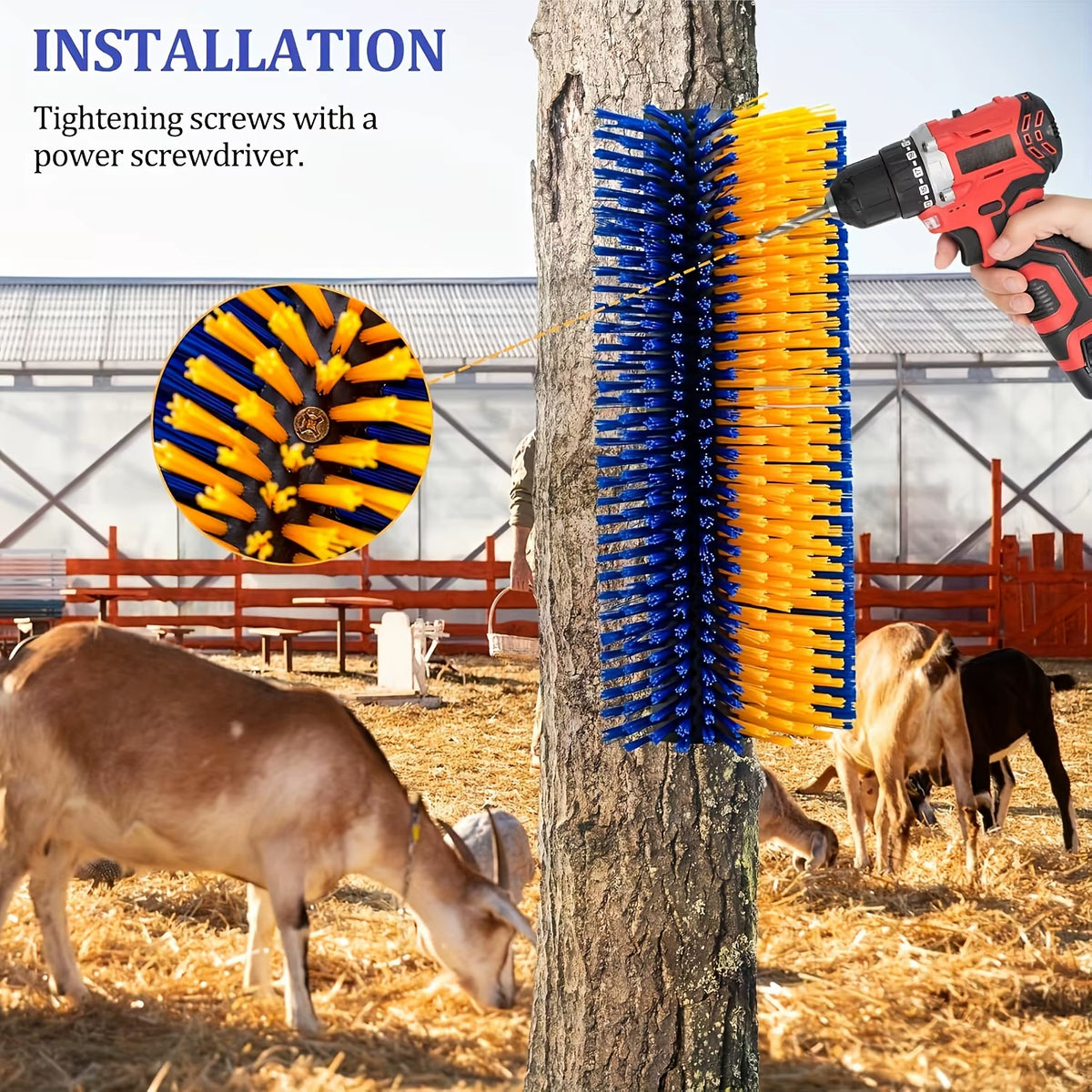 Livestock Scratching Brush for Horses, Cattle and Goats, Itch Relief – image 4