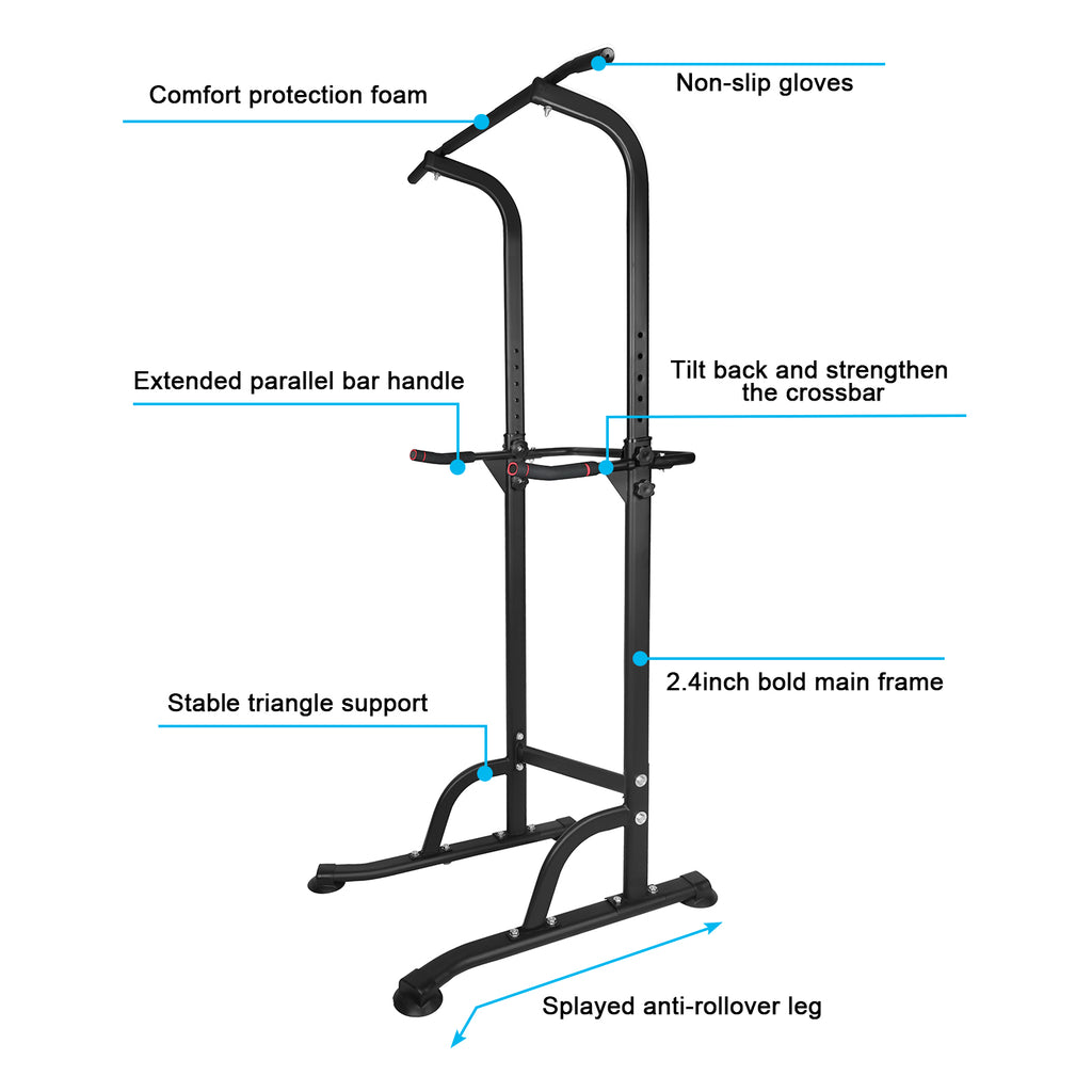 Power Tower Pull Up Dip Station – Adjustable with Sit-Up Bench – image 6