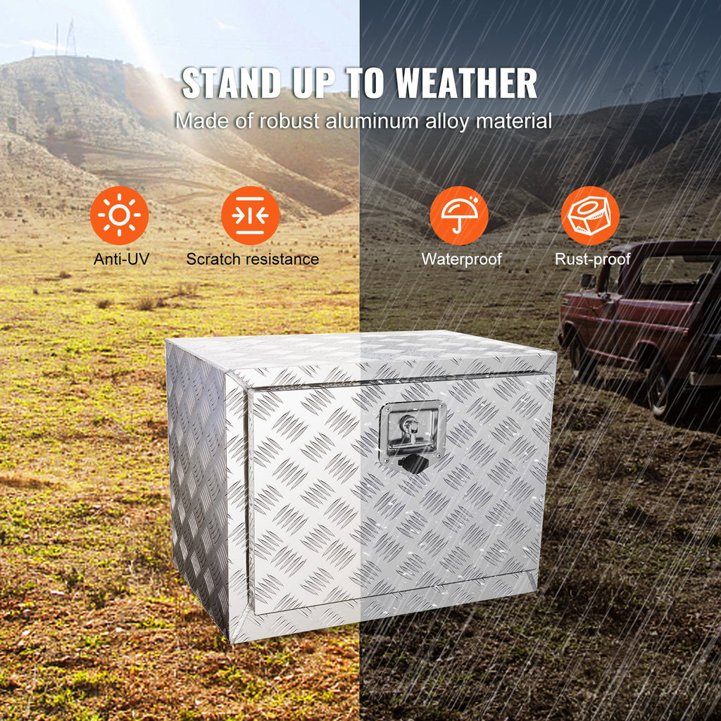 Underbody Truck Tool Box – 24 x 14 x 16 in Aluminum with Lock – image 4