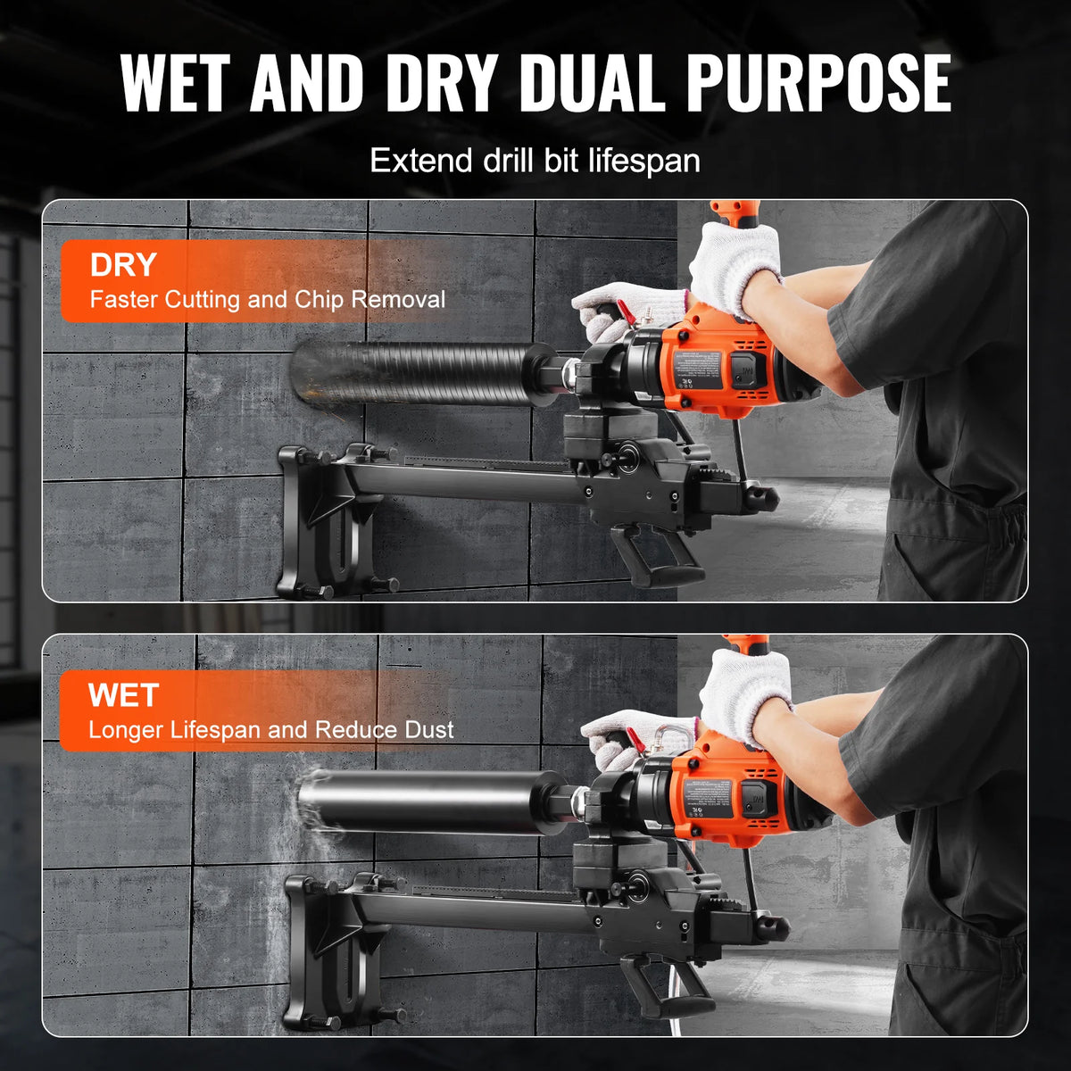 Diamond Core Drill 2000W – 0.8-6.3 in Wet/Dry Rig with Stand – image 4