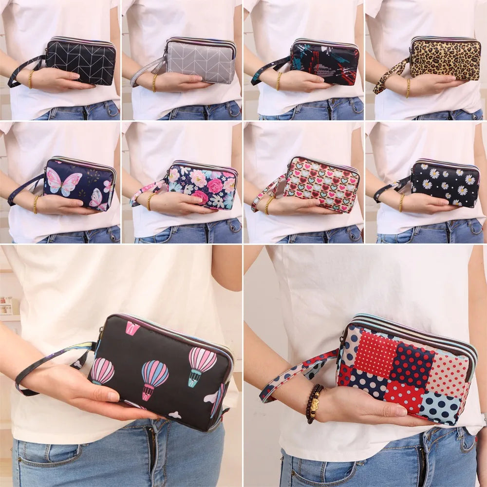 Flower Canvas Mini Wallet & Phone Pouch – image 2