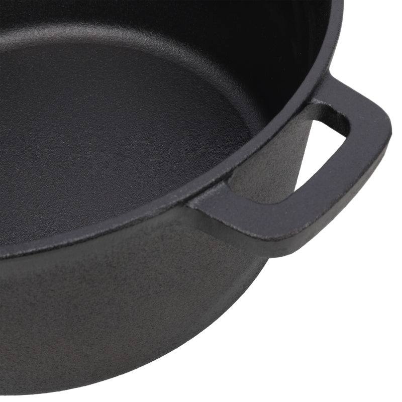Cast Iron Dutch Oven with Skillet Lid, Pre-Seasoned 2-in-1 Deep Pot – image 5