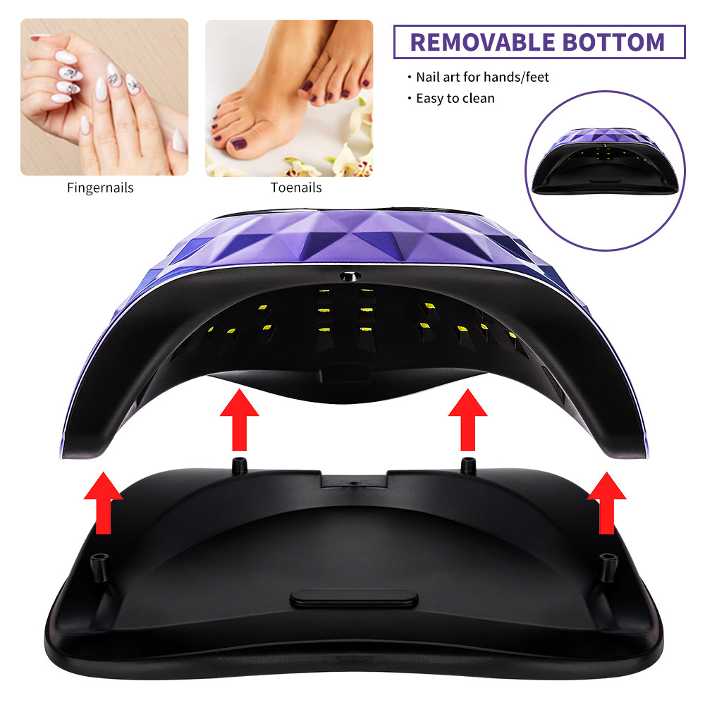 Gel Nail Lamp with 4 Timers and Removable Base, LED Nail Dryer – image 8