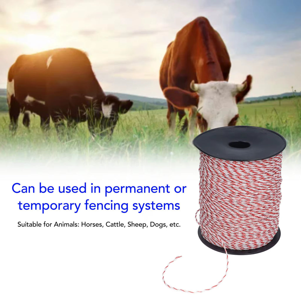 Ranch Electric Fence Polywire, 656 ft Stainless 6-Strand Roll – image 3