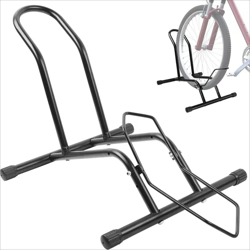 Bike Floor Stand, 2-in-1 Wheel Rack for 16–29 in Bikes – image 2