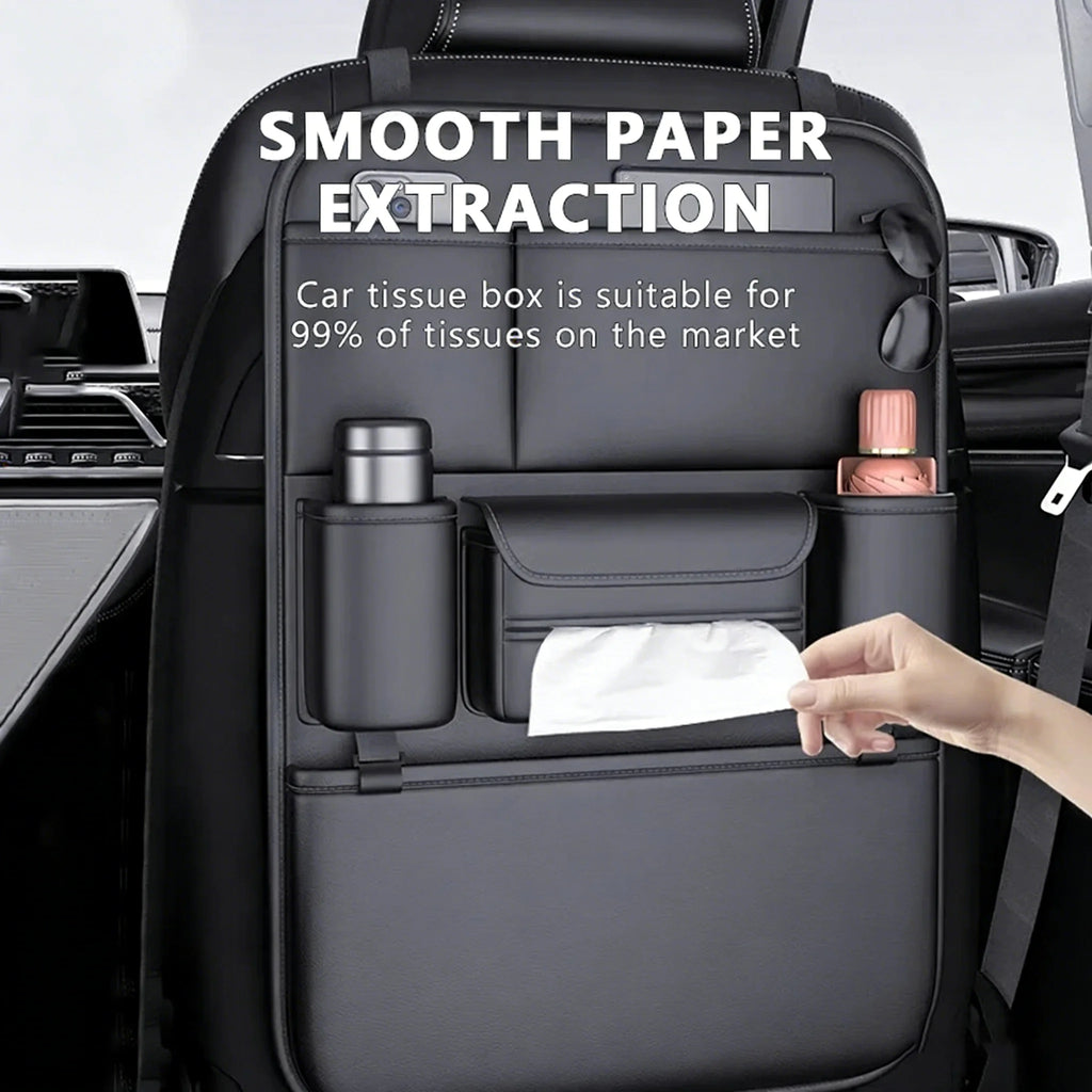 Backseat Organizer 6-Pocket - Waterproof Kick Mat with Tissue Holder – image 5