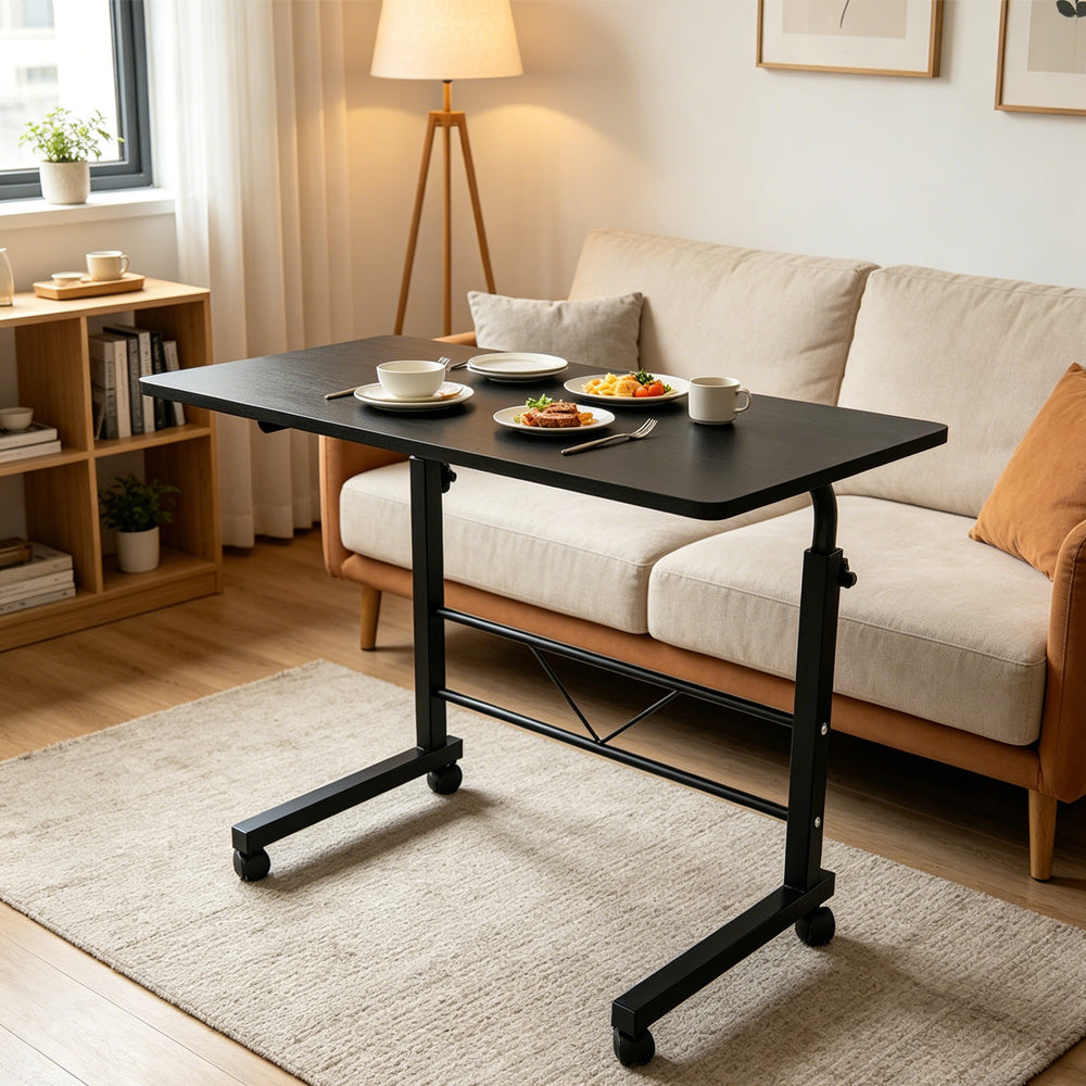 Rolling C-Shaped Laptop Table, Height Adjustable – image 3