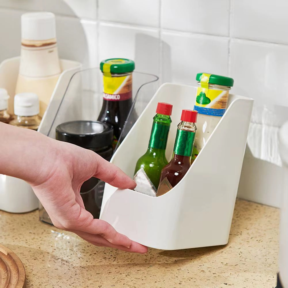 Fridge Organizer Bin – Clear Slanted Storage Box – image 3