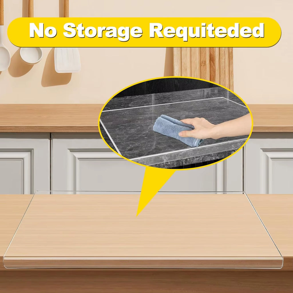 Clear Acrylic Cutting Board with Lip – Countertop Protector – image 2
