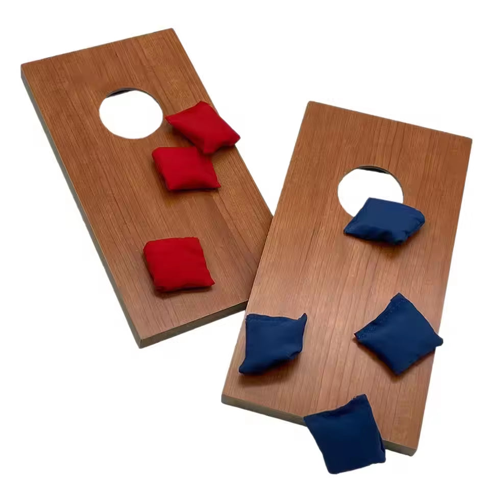 Tabletop Cornhole Game Set With 2 Wood Boards and 8 Bean Bags – image 2