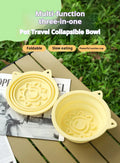 Collapsible Dog Travel Bowl Silicone Slow Feeder with Suction Cups