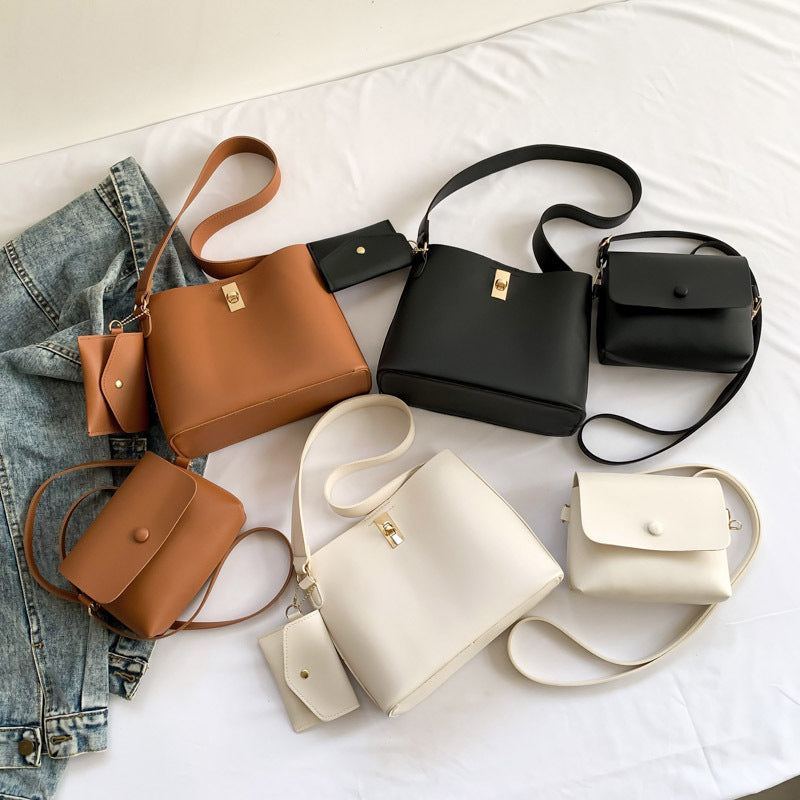 Crossbody Bag Set – 3-Piece PU Leather Flap Shoulder Bag – image 6