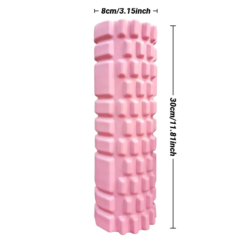 Hollow Grid Foam Roller, 30 cm EVA Exercise Roller – image 7