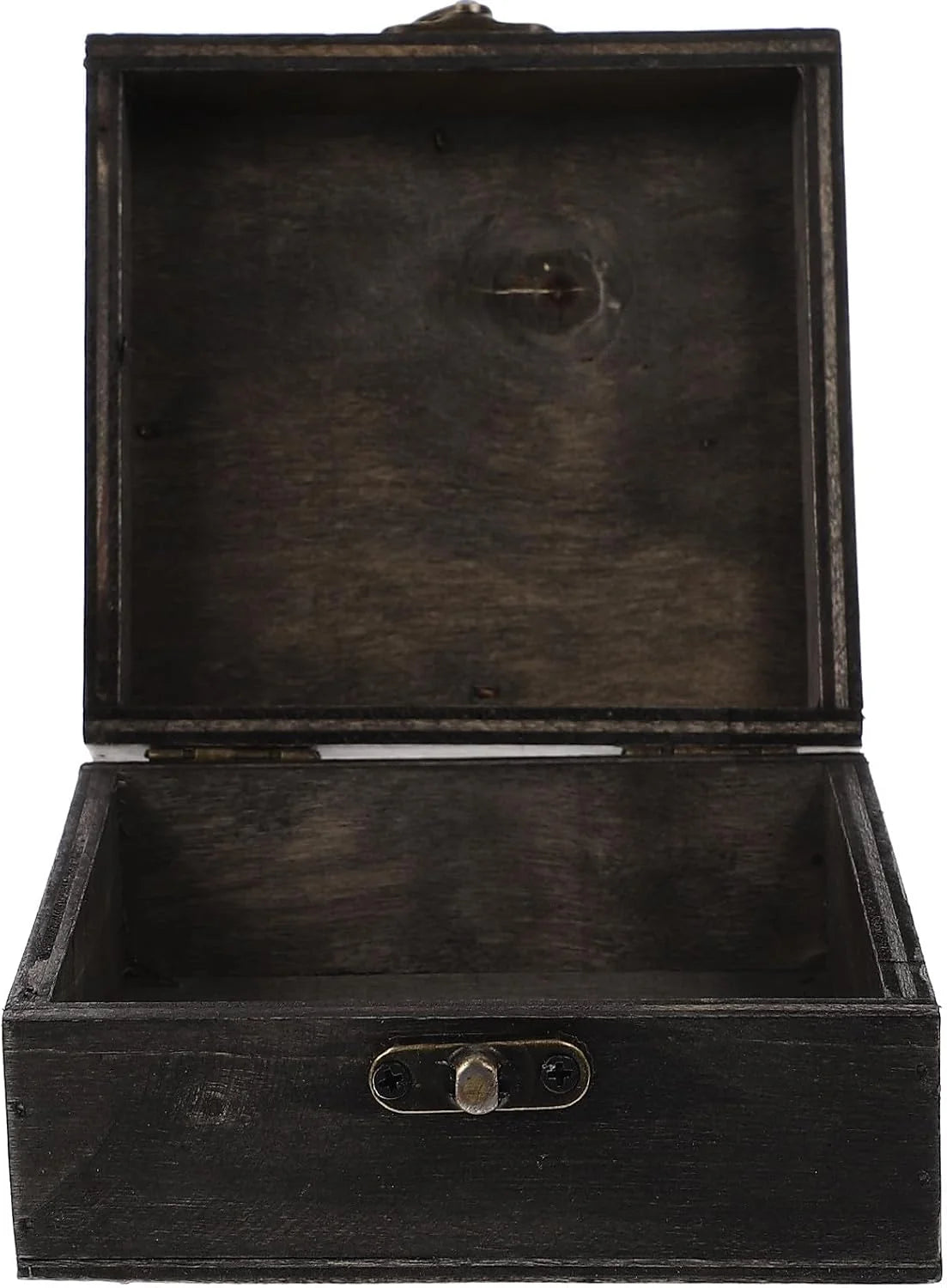 Vintage Wooden Jewelry Box with Buckle Latch