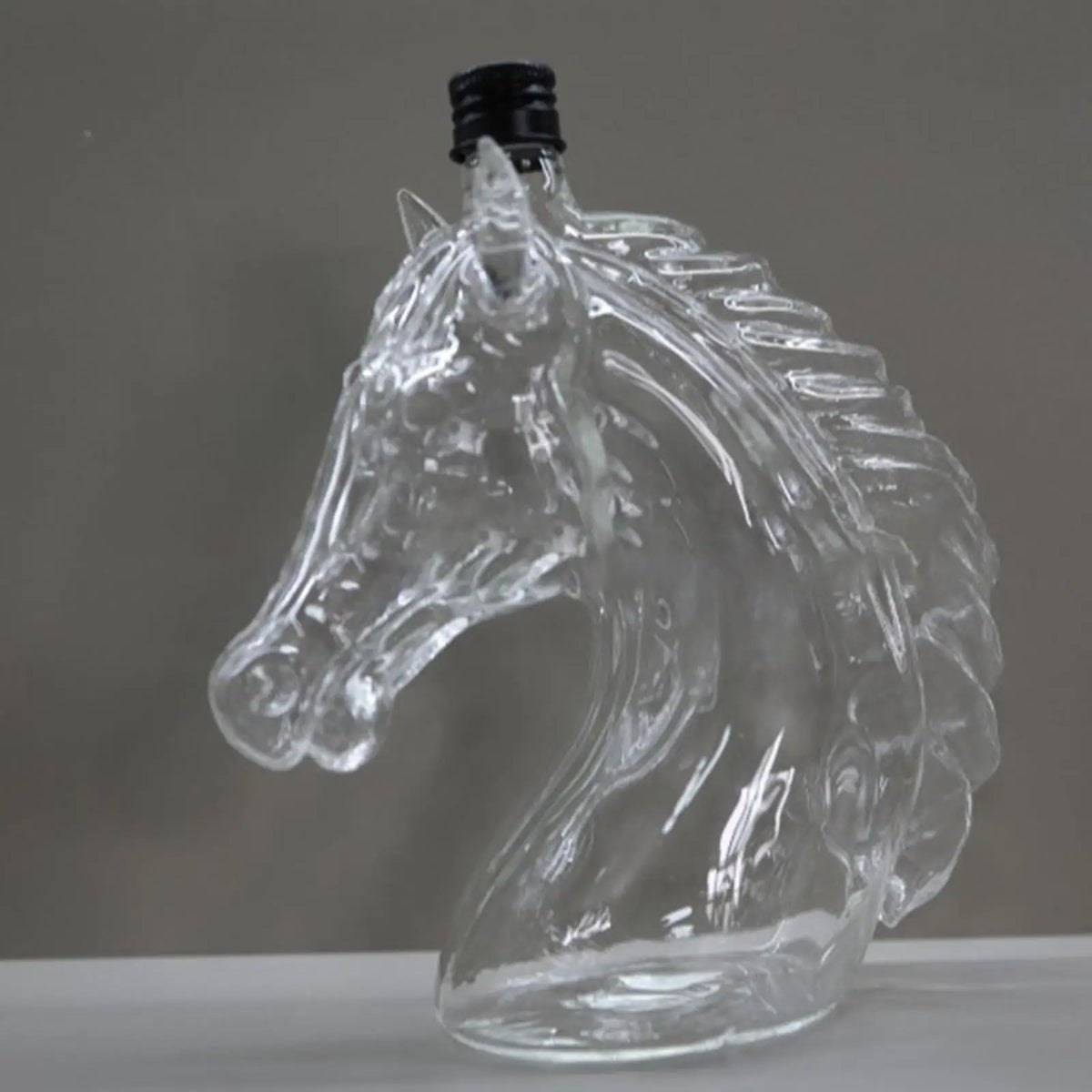 Horse Head Glass Liquor Decanter – image 2