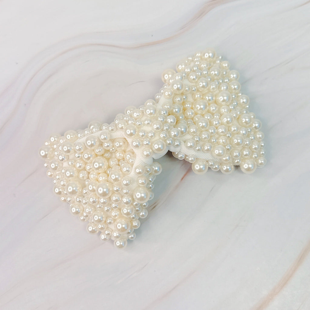 Hair Clip, Pearl Adorned Bow