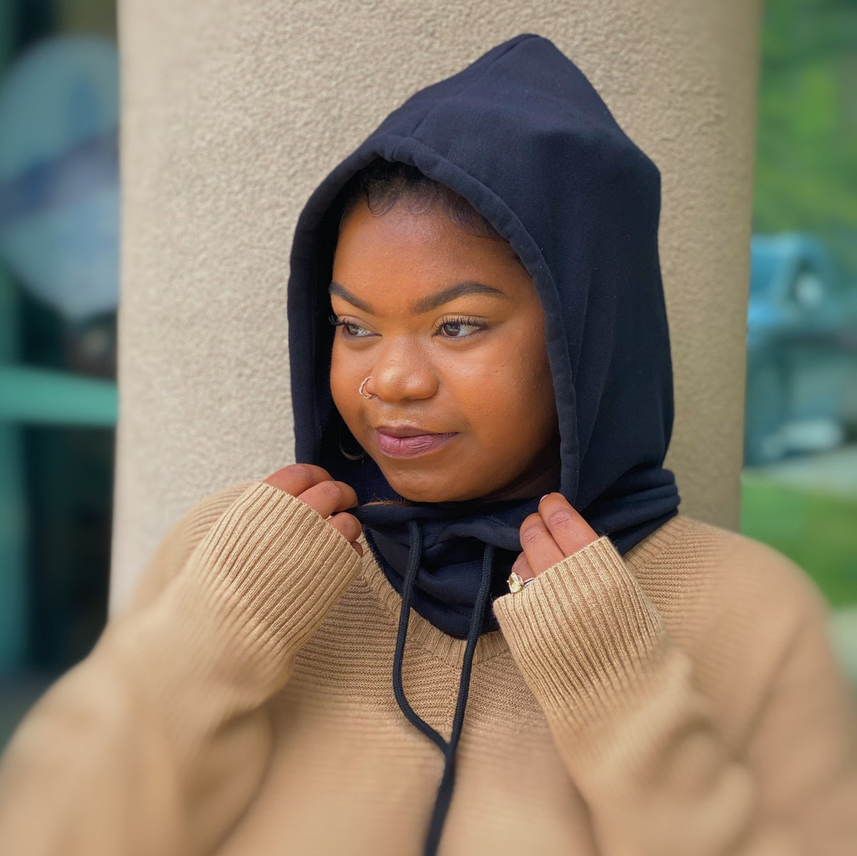 Hooded Snood – Knit Hood and Neck Warmer in One – image 3