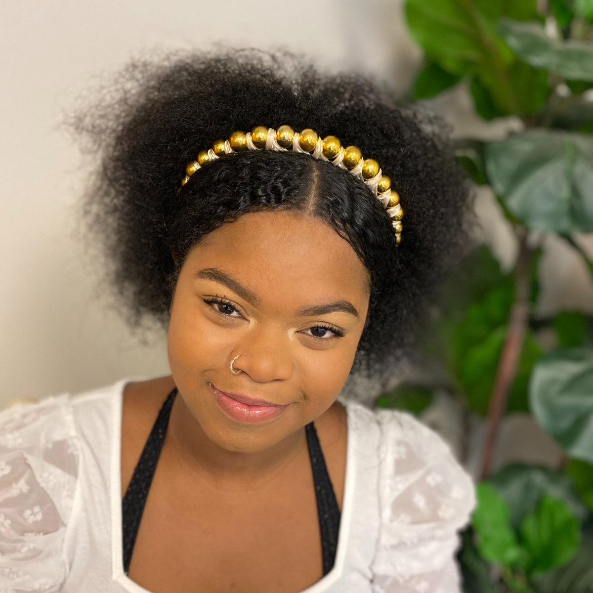 Satin Headband – Beaded Wrapped Hair Band – image 11
